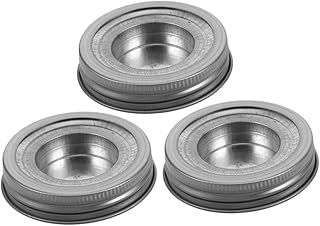 3 Sets Lid Inserts for Tealight Candle Holders Spill Design for Mason Jars Secure Sealing for Camping and Picnics Sturdy and Portable Candle Holder Inserts