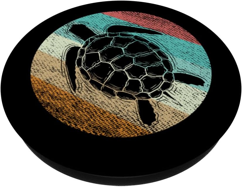 Turtle swimming in the Sea PopSockets Adhesive PopGrip - Image 2