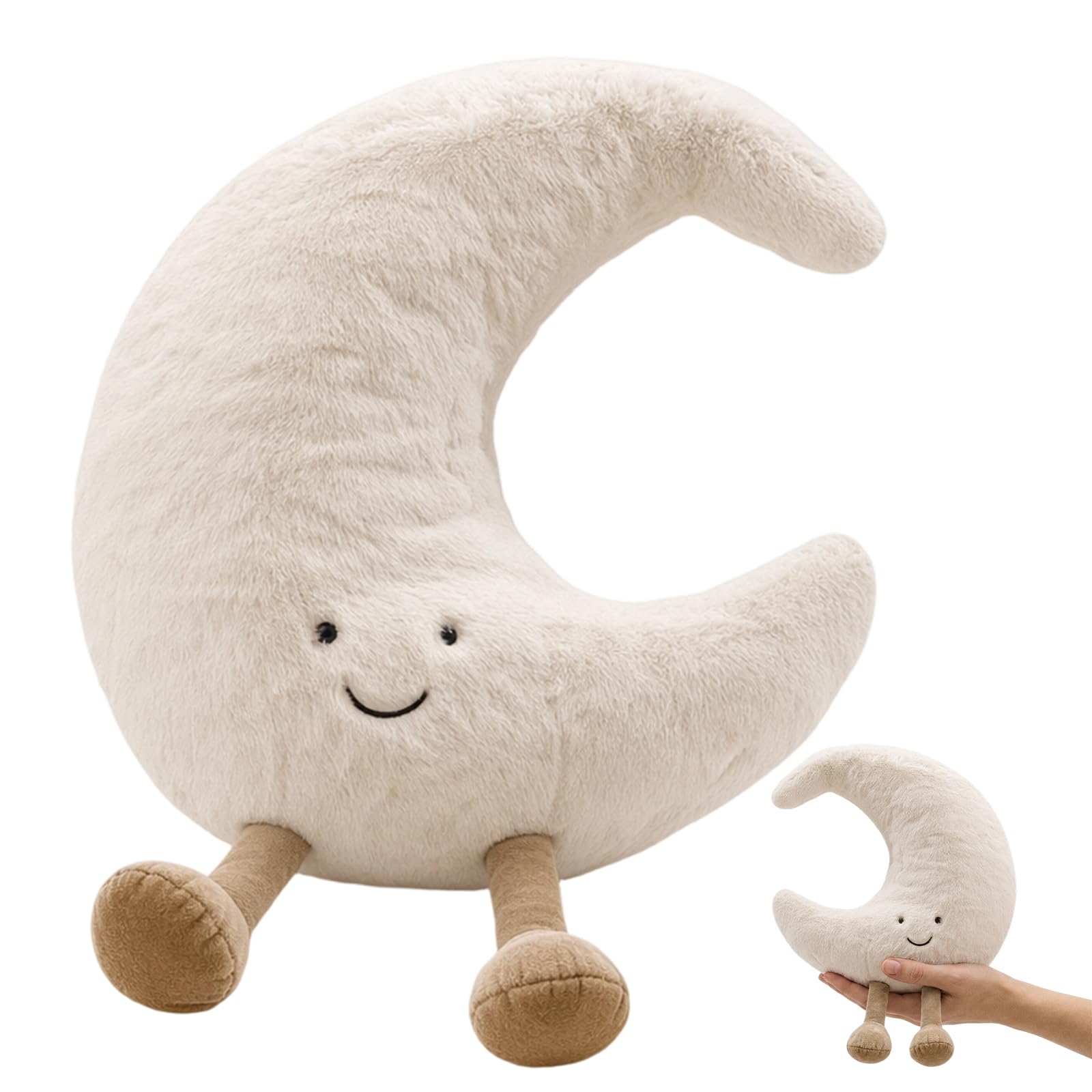 WsiQxuc 1Pcs Moon Pillow 25cm, Decorative Cushions for Home and Office, Cute Pillows for and Comfort, Emotional Support Companion for Various Cushion Decorative, Soft Plush Accent for Living Spaces