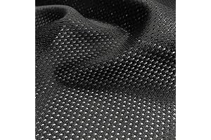 Black Polyester Micro Mesh Jersey Fabric by the Yard