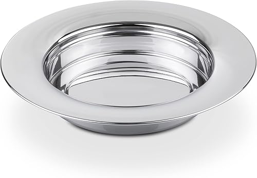 Bandeja de pan - Bandejas de comunión premium plateadas para iglesias | Juego de comunión de acero inoxidable, suministros