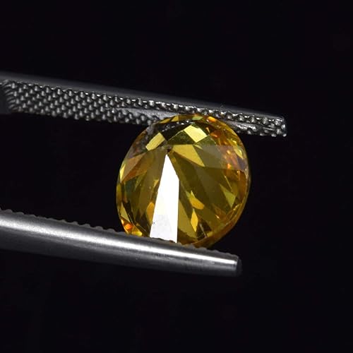 Miniatura 2 de REAL-GEMS Piedra preciosa suelta de circonita cúbica amarilla de 6.50 quilates, piedra preciosa facetada de forma ovalada AA+, piedra suelta creada