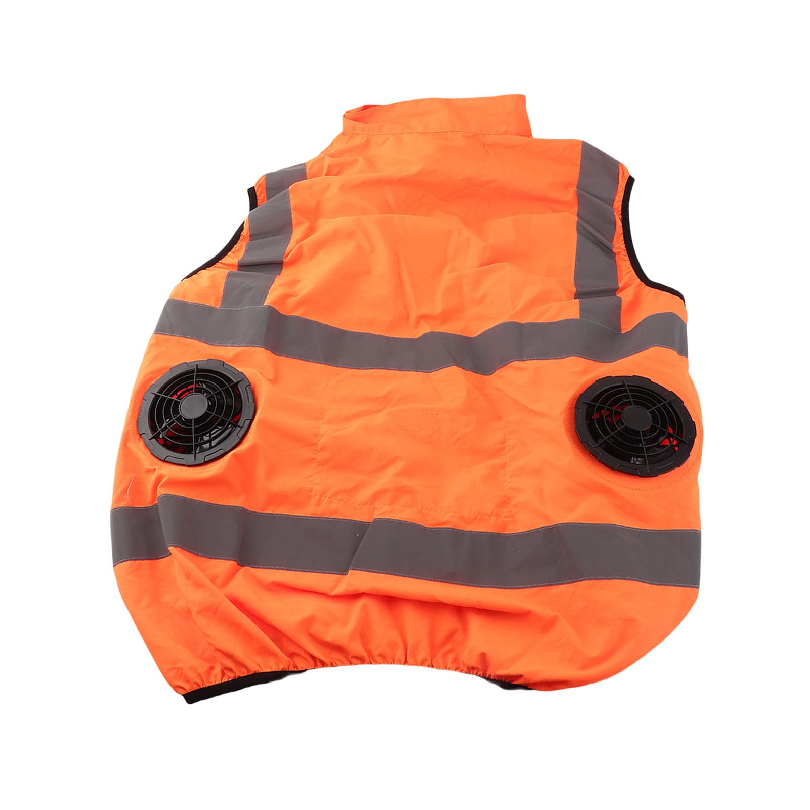 Chaleco de Refrigeración con Ventilador, 5 V, Recargable por USB, Dos Ventiladores Extraíbles, Gestión del Estrés por Calor, Chaleco de Alta Visibilidad con Rayas Reflectantes para (XXL)