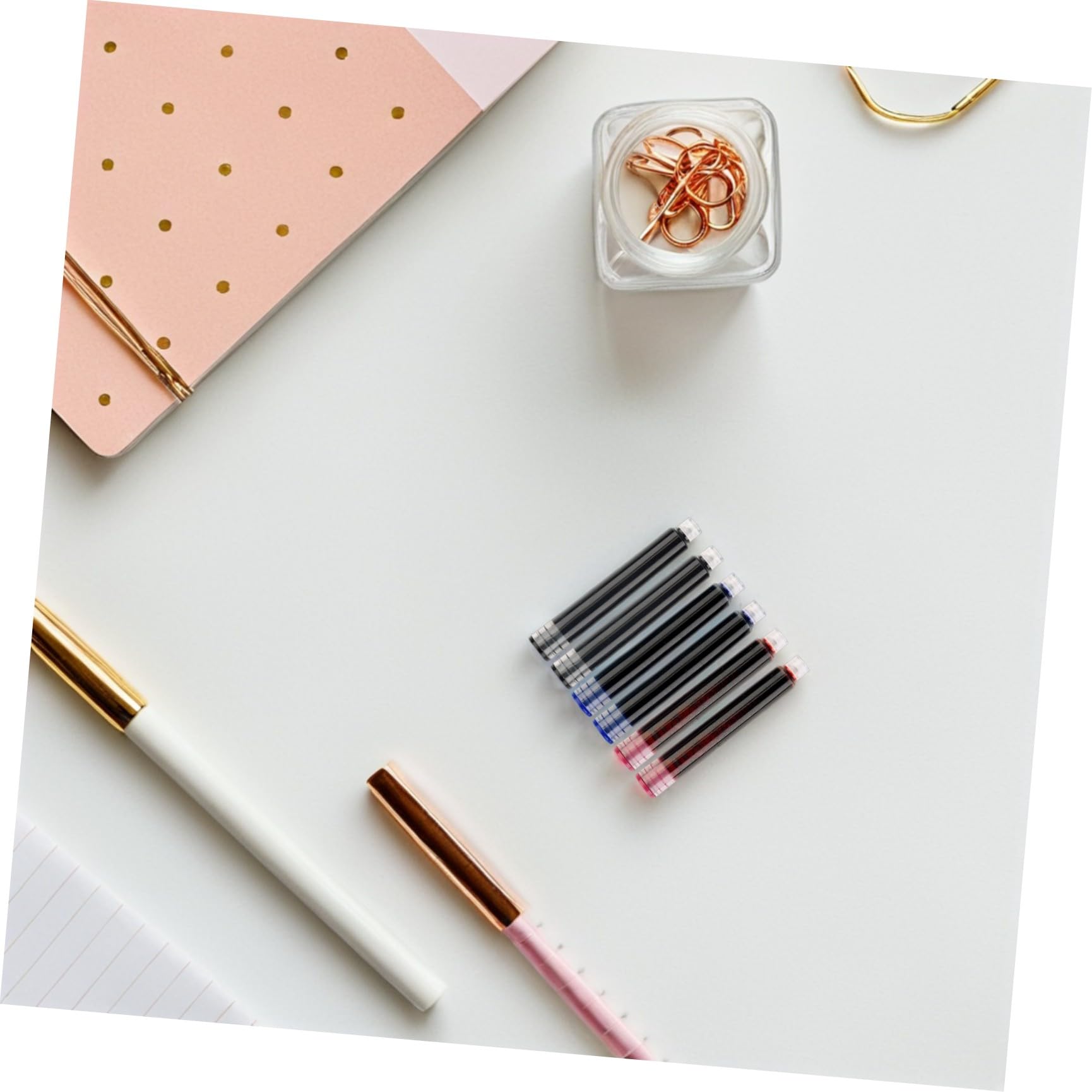 450 Pièces Cartouches D'encre Universelles Encre Stable en Plastique et Capacité Suffisante pour Stylo Plume 3,4 Mm pour Examens et Réunions