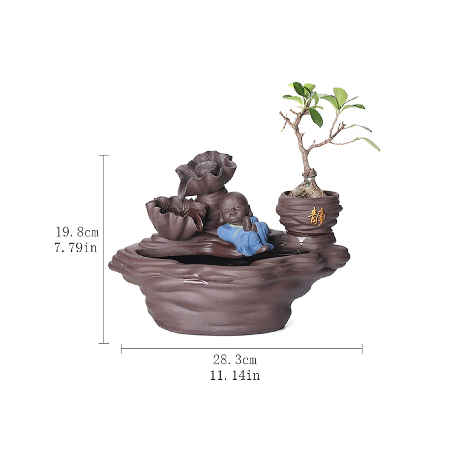 Fontana/Fontana da Interno New Chinese Style Style Flowing Water Objects Feng Shui Lucky Home Living Room Seduble Jewelry Monili Artigianato Regali Fontana Decorativa (Color : B)