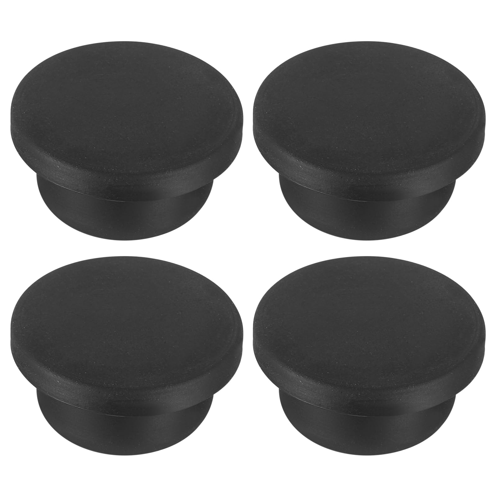 sourcing map 4pcs T-Shaped Silicone Plugs 24mm 15/16 Inch Dia Snap in Plug Hole Seal Cover Round Rubber Stopper for 23-24mm Holes Kitchen Rubber Bulkheads Waterproof Sealing, Black