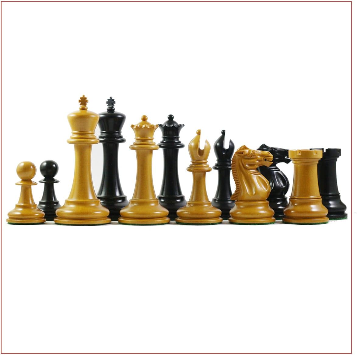 Jaques Reproduction Wilhelm Stenitz Staunton 3.75" Premium Chess Pieces
