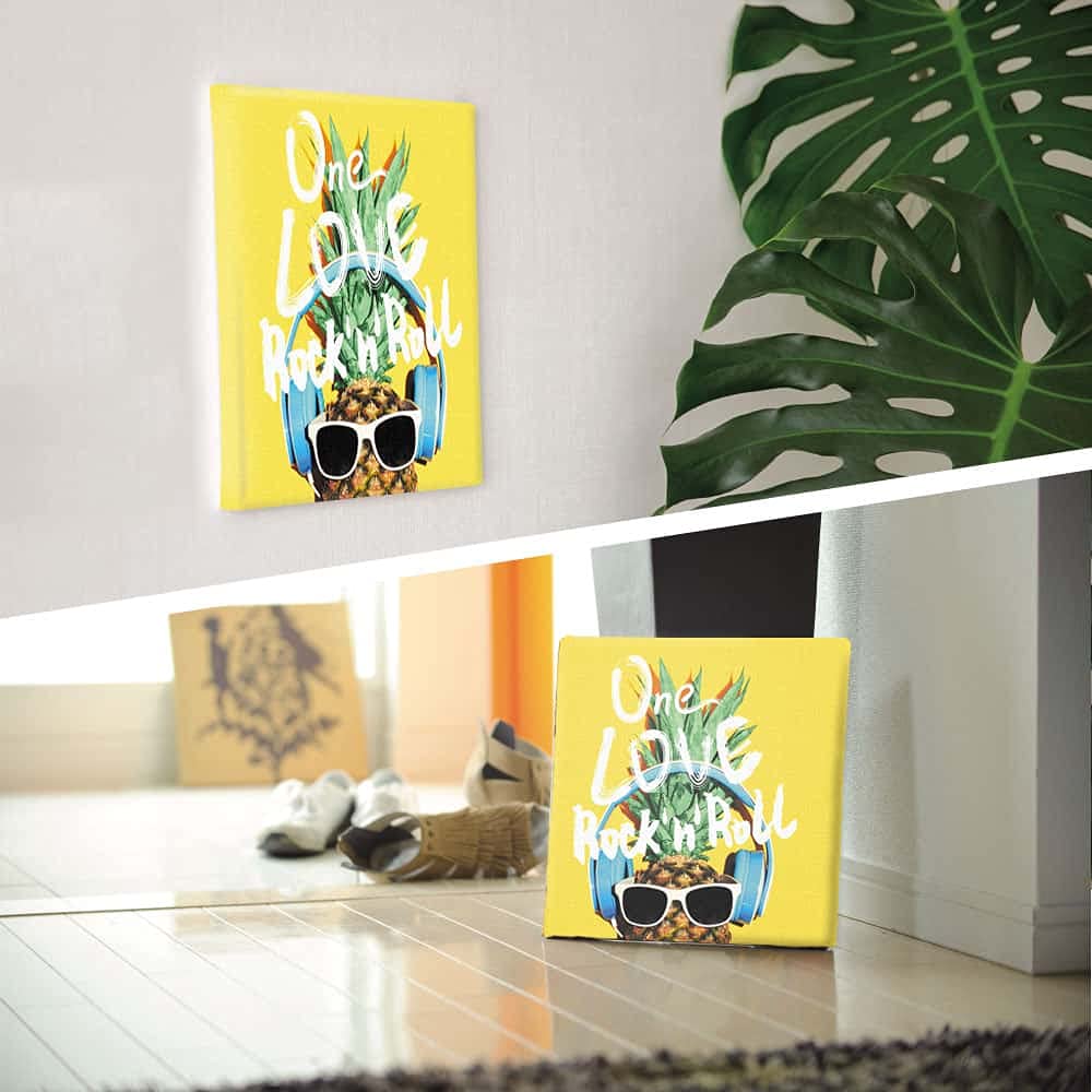 Amazon.co.jp: タイポグラフィ パイナップル アートパネル 30cm × 30cm