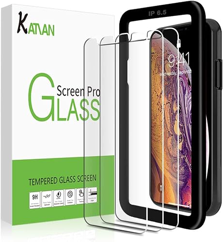 KATIAN iPhone Max 6 5 2018 Pellicola Protettiva Pack   Kit d Installazione   Vetro Temperato  Protezione Antigraffi  Clear per iPhone Max  6 5 Pollici  KATIAN iPhone Max 6 5 2018 Pellicola Protettiva Pack   Kit d Installazione   Vetro Temperato  Protezione Antigraffi  Clear per iPhone Max  6 5 Pollici