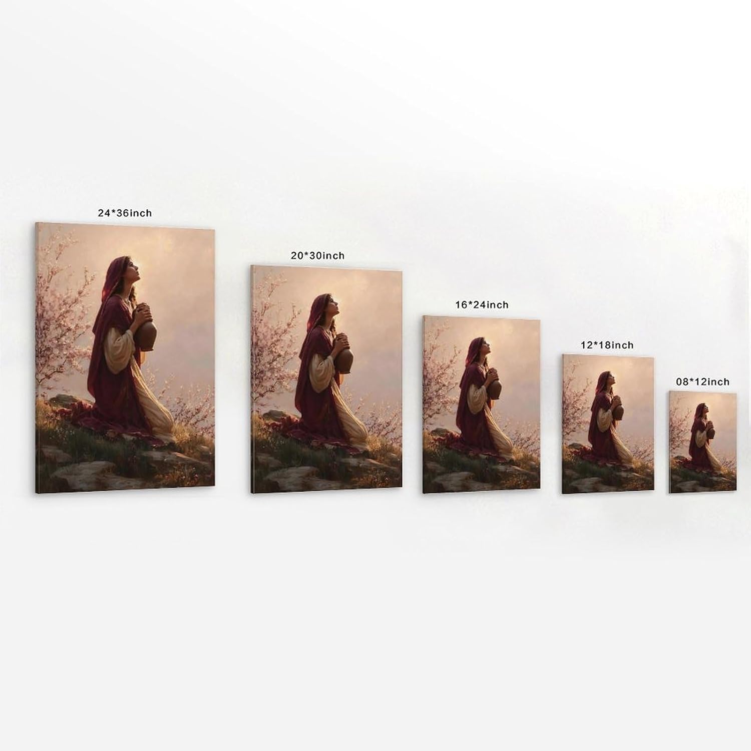 Mary Magdalene At The Shore Art Print Christian Wall Art 08x12inch Frame-style image 2