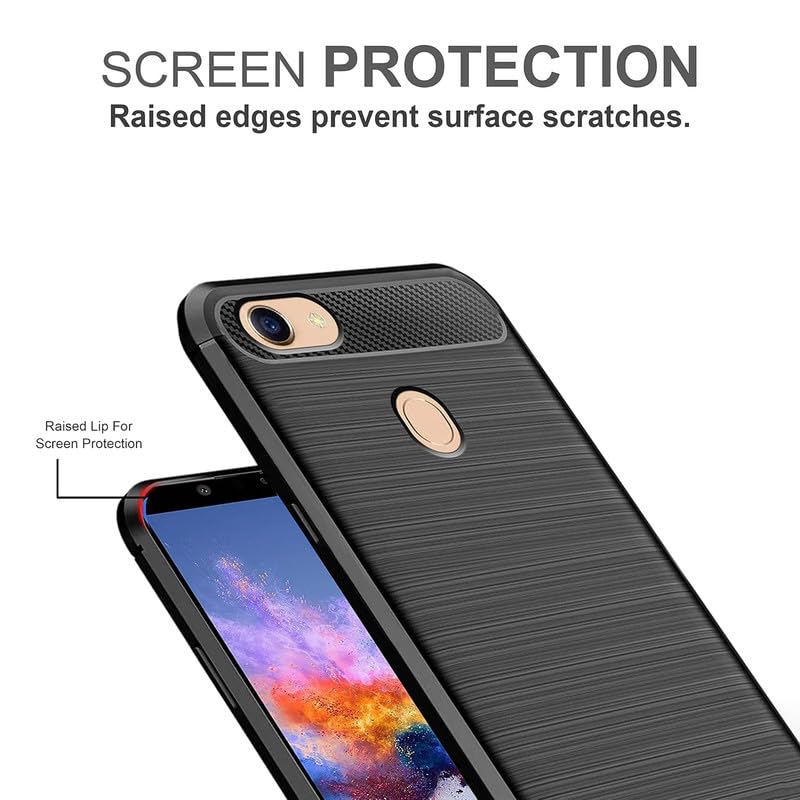 Image of Hybrid Carbon Fiber Back Case for Oppo F5 (Black)