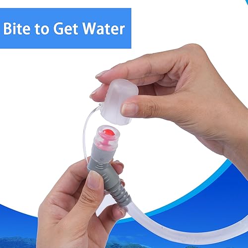 Miniatura 2 de Bolsa de hidratación de 2 litros, depósito de agua a prueba de fugas con funda aislada, bolsa de almacenamiento de agua militar sin BPA, bolsa de