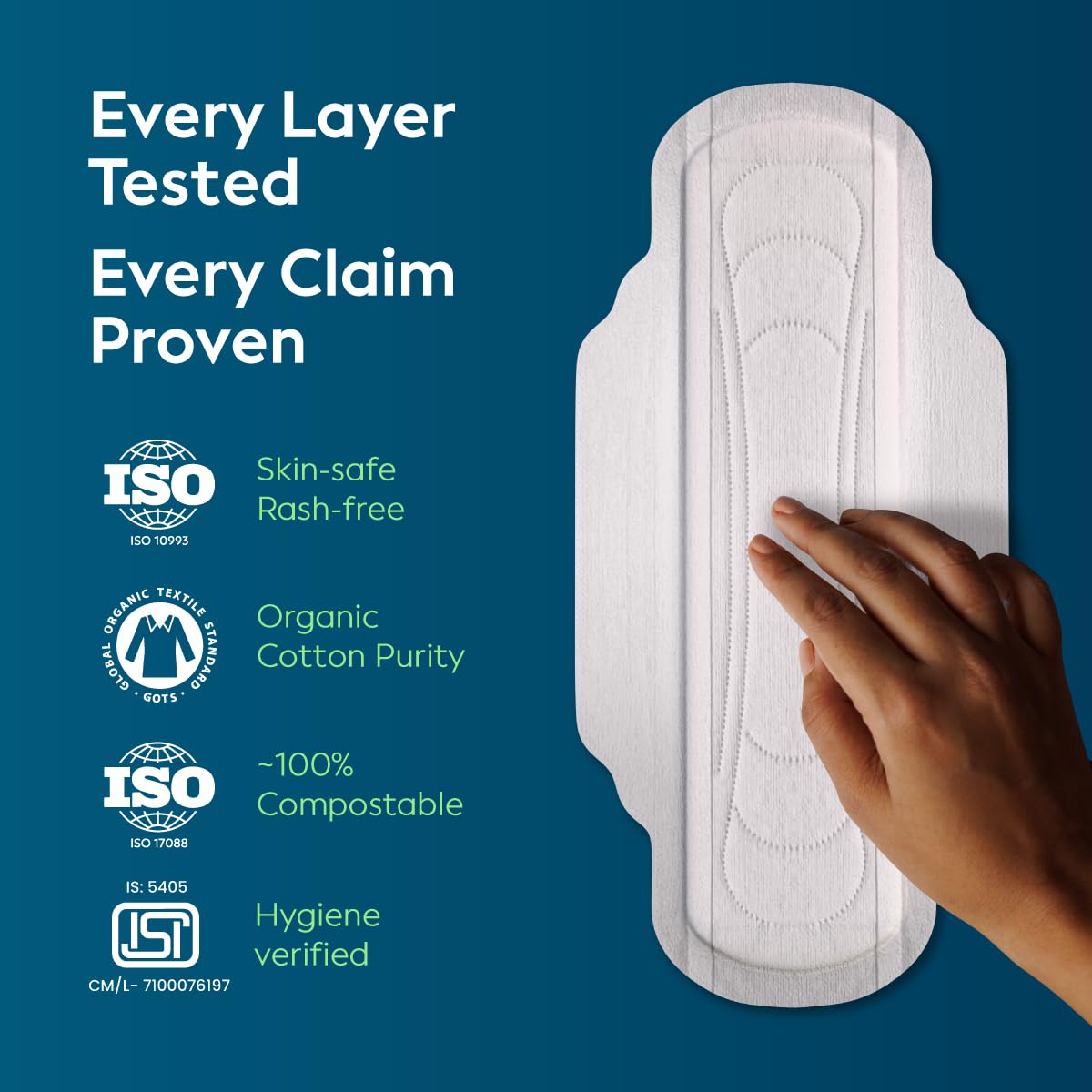 Anandi sanitary pads for women 12 XXL & 18 XL Pads | Biodegradable Organic pads with Disposal pouch | Certified ~100% Compostable 2