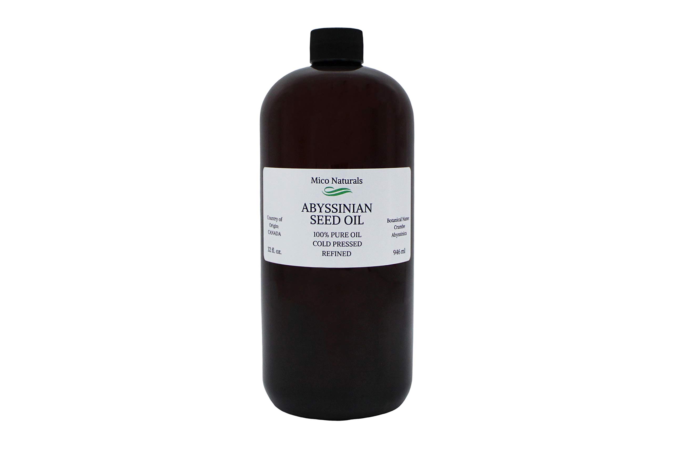 Abyssinian Oil/Crambe Oil 32 fl. oz. Cold Pressed 100% Pure by Mico Naturals