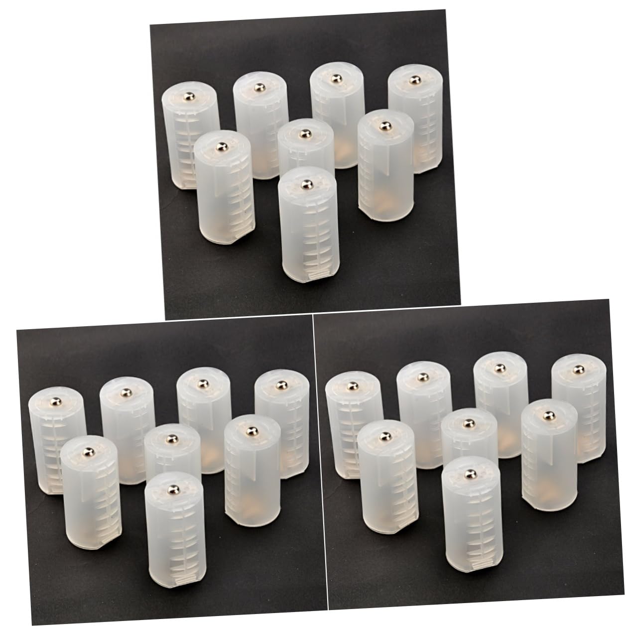 Hemobllo 3er-set Batterieadapter-set Aa Auf Konvertergehäuse Aus Hartplastik Kompatibilität Mit 1 Oder 2 Aa-batterien Unerlässlich 8 Stück * 3