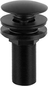 Válvula Click Metal Preta para Cubas Banheiros e Lavabos