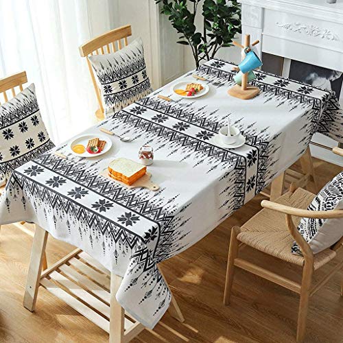 Nappe bohème en coton lin pour moments de détente autour de la table basse