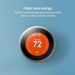 Google Nest Learning Thermostat - 3rd Gen - Programmable Smart Thermostat for Home - Compatible with Alexa (Stainless Steel)
