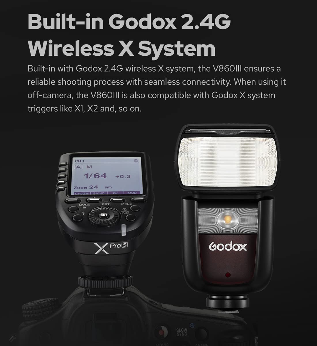 Amazon.com : Godox V860III-N TTL 2.4G GN60 Camera Flash, 76W 1 