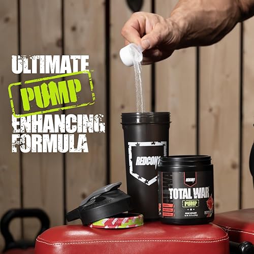 Miniatura 3 de REDCON1 Total War Pump - Polvo para antes del entrenamiento no rígido y sin cafeína para mujeres y hombres, con L-citrulina, beta alanina y más,