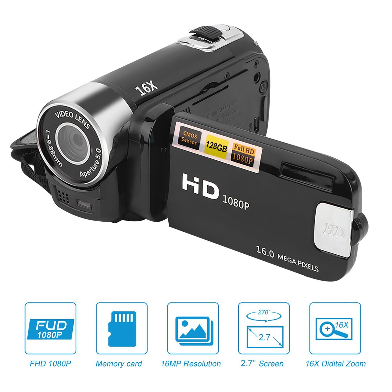 Amazon.com: Dilwe Video Camera Camcorder, Digital Camera Recorder