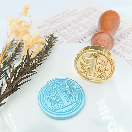 Miniatura 57 de Sello medieval tradicional de cera del alfabeto, con cabeza de latón, con mango de madera, para tarjeta/sobre, regalo (letra Z)