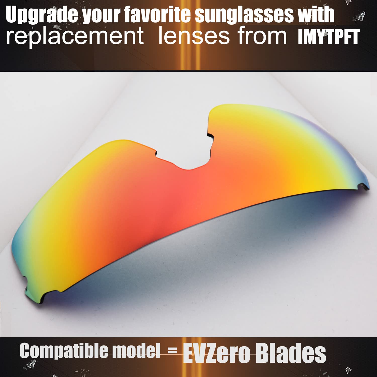 2 kompatible Ersatzklingen für Oakleys EVZero rot polarisiert, rot, Einheitsgröße