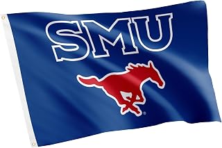 Desert Cactus SMU Mustangs Flag - 3 x 5 Feet Southern Methodist University Banner, Indoor/Outdoor Durable Fabric, 100% Polyester Design (Style B)