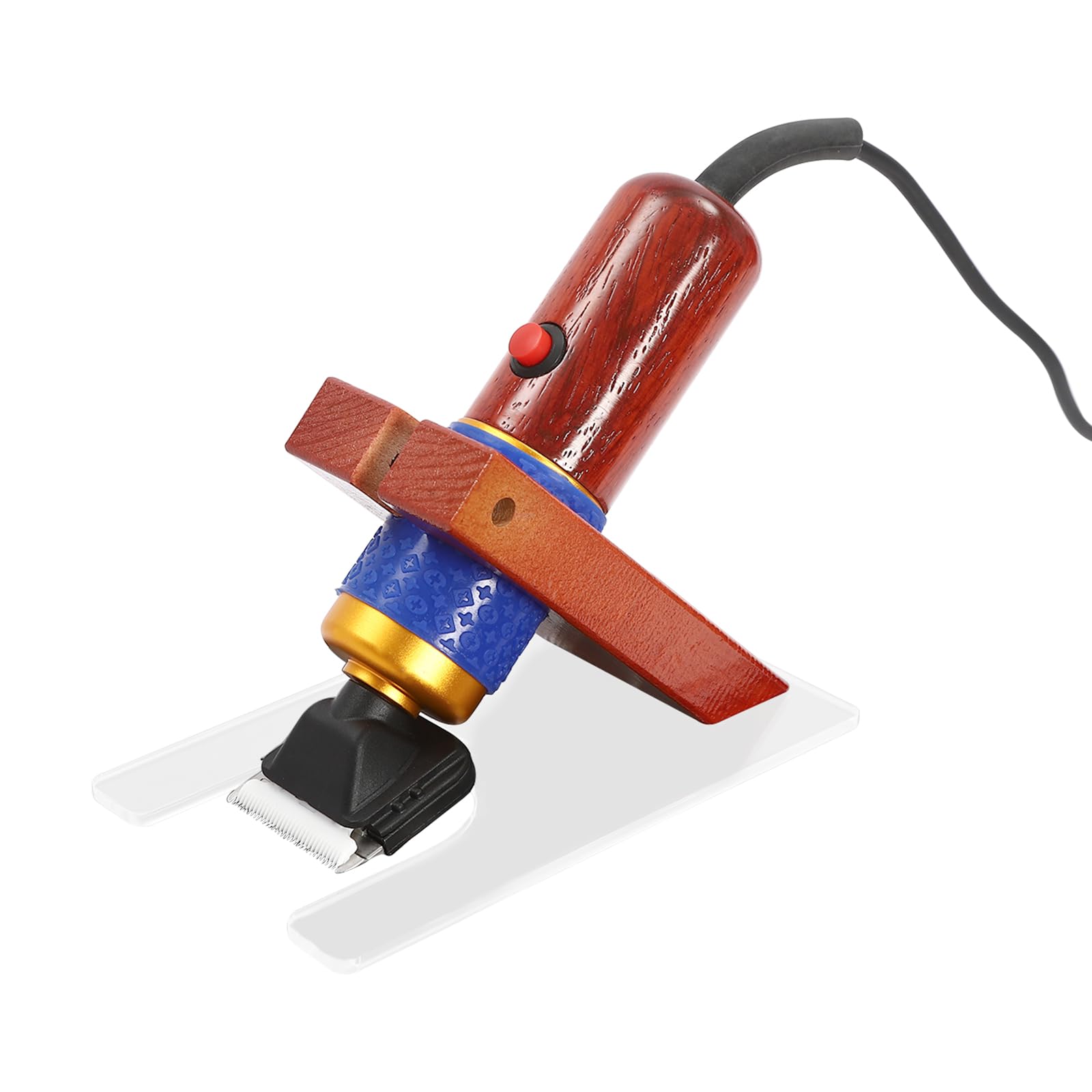 Tondeuse à tapis, tondeuse à tapis avec guide de coupe, ciseaux électriques à faible vibration, 3 lames, ciseaux à tufting électrique pour tapis de petite à moyenne taille