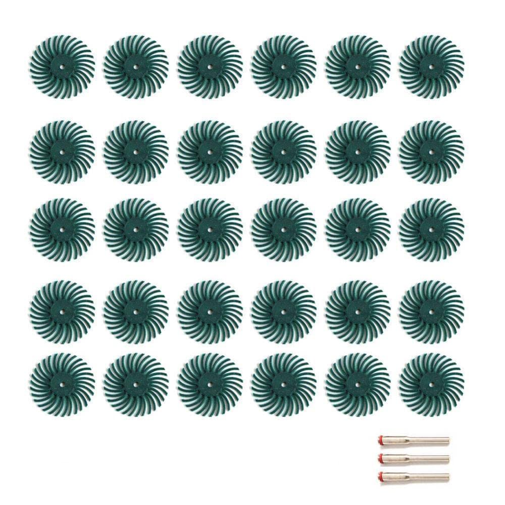 Bristle Disc Kit Szczotka szlifierska 1/8" 3 2,35 mm Końcówka wałka polerskiego / ziarnistość 30 szt. Zestaw 80 / z trzpieniem M