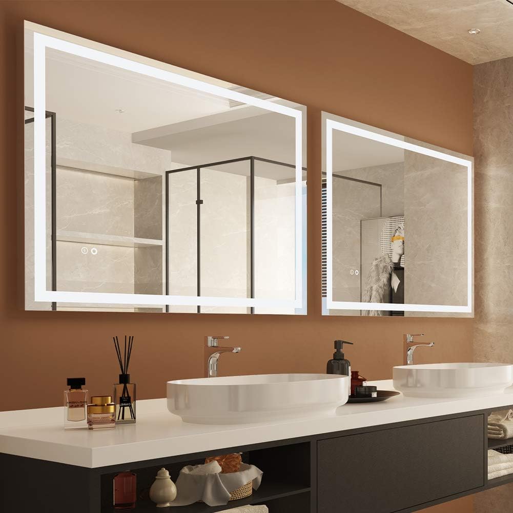 Summer Calling 24x32 inch LED Lighted Bathroom Mirror with Light, Led Vanity Bathroom Mirror Wall Mounted 6000K Daylight Lights, Anti Fog, IP54 Waterproof, CRI>95, Vertical & Horizontal, UL Listed