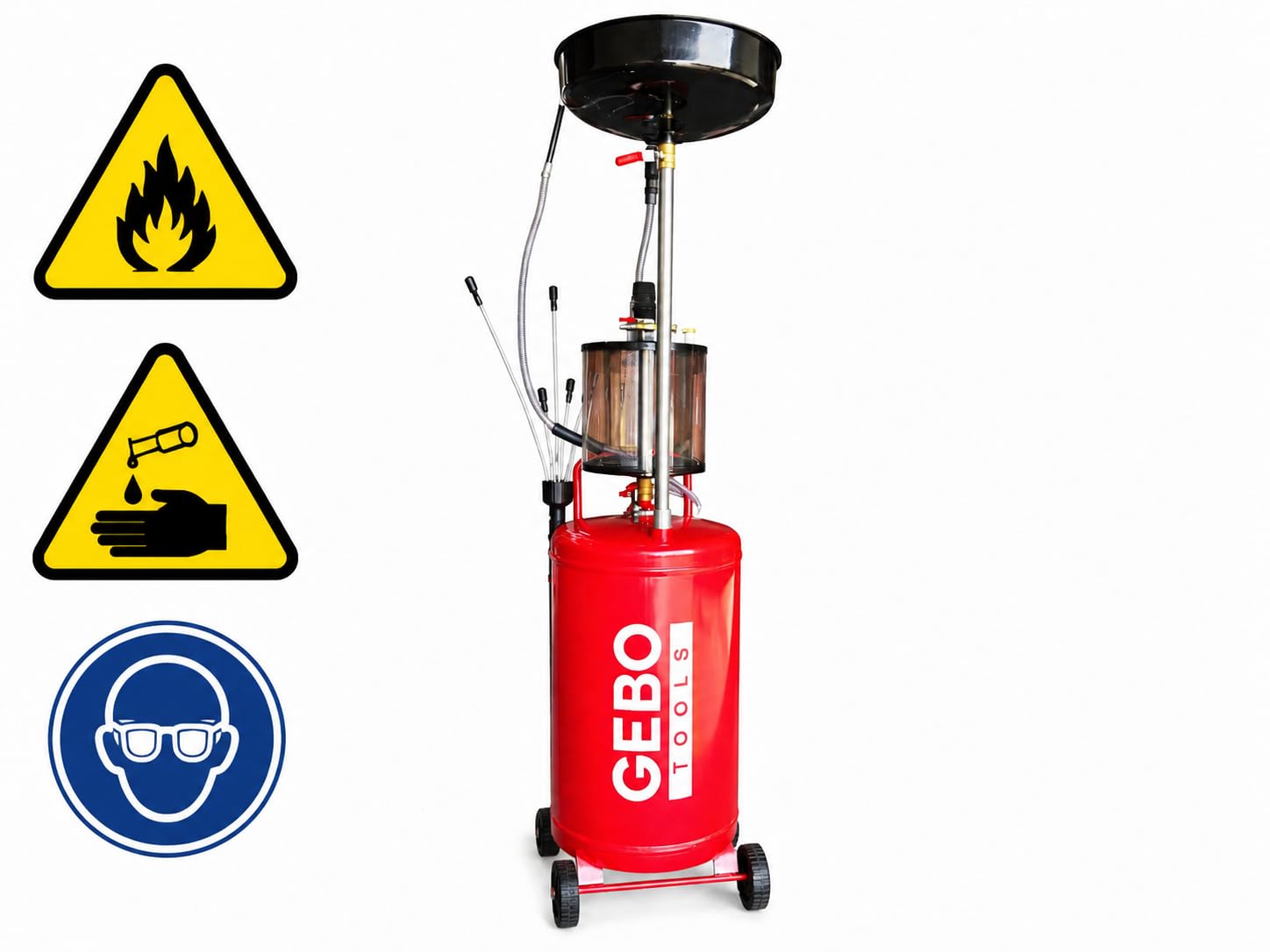 Aspiratore Pneumatico Olio esausto 80 Litri,recuperatore per Cambio Olio Motore