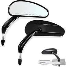 FOVPLUE Teardrop Motorcycle Rearview mirrors for Harley Models 1982-2026 | Handlebar Mount Mirrors for CVO Dyna Electra Glide Road Glide Road King Softail Street Glide Sportster 1200 883