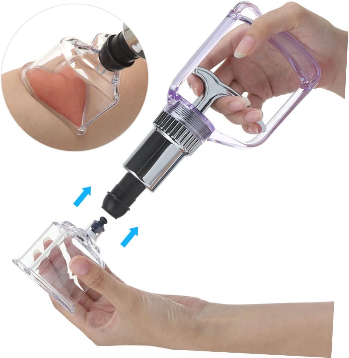 Cupping Therapy Set Manual Vacuum Cupping Device for Home Use Safe Body Massager for Blood Circulation and Muscle Relief Heart-Shaped Suction Cups