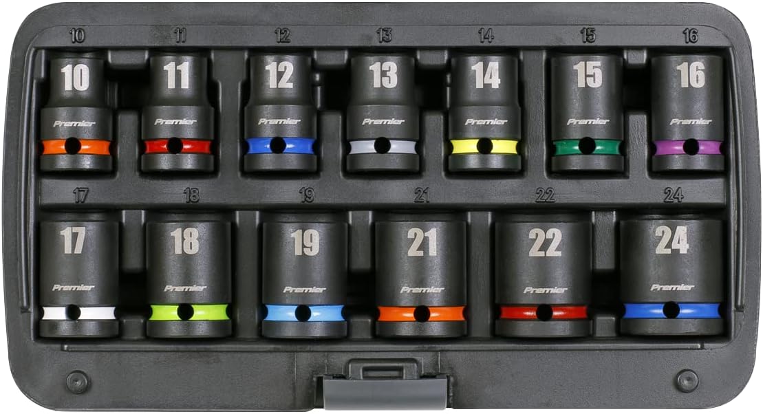 Sealey 1/2"Sq Drive Impact Socket Set, 13pc AK5617M