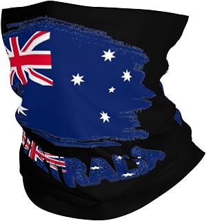 Australia Australians Flag Balaclava Bandana Headband Headwear Scarf Neck Gaiter for Men Women Sun Dust Protection for Outdoors Sports Hiking Cycling Running Fishing White
