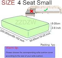 Vista 53 de Funda de cojín elástica para asiento de sofá, funda de cojín ajustable para sofá, protector de muebles, fundas de cojín modulares de lujo para sofá