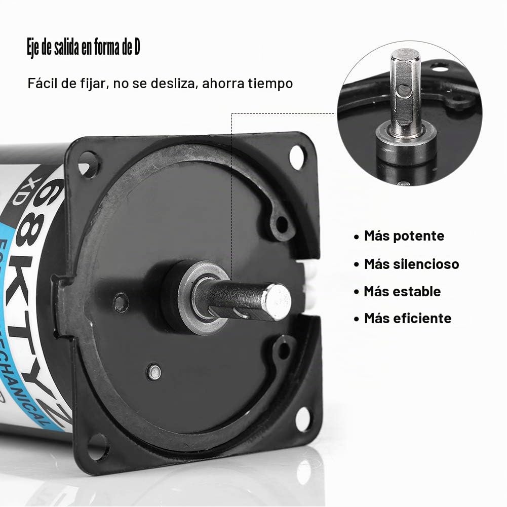 68KTYZ AC 220V 28W Motor Síncrono, Motor síncrono de Imán Permanente Ajustable CW/CCW 2.5RPM Motor Eléctrico Pequeño de Baja Velocidad para Asador Giratorio