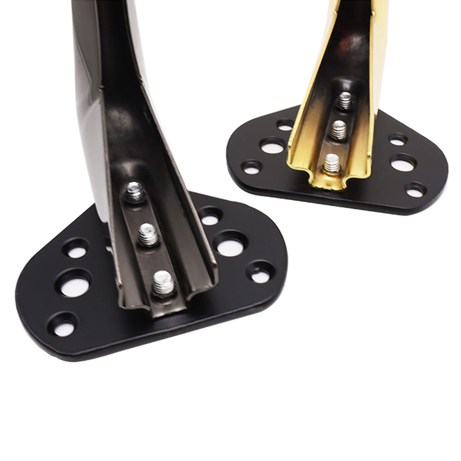 4 Gambe per mobili in Ferro, Piedini di Supporto in Metallo, mobiletto Moderno di Ricambio Fai da Te per Letto, tavolino, Divano, TV, Poltrona, Pouf (15 cm, Oro Titanio)
