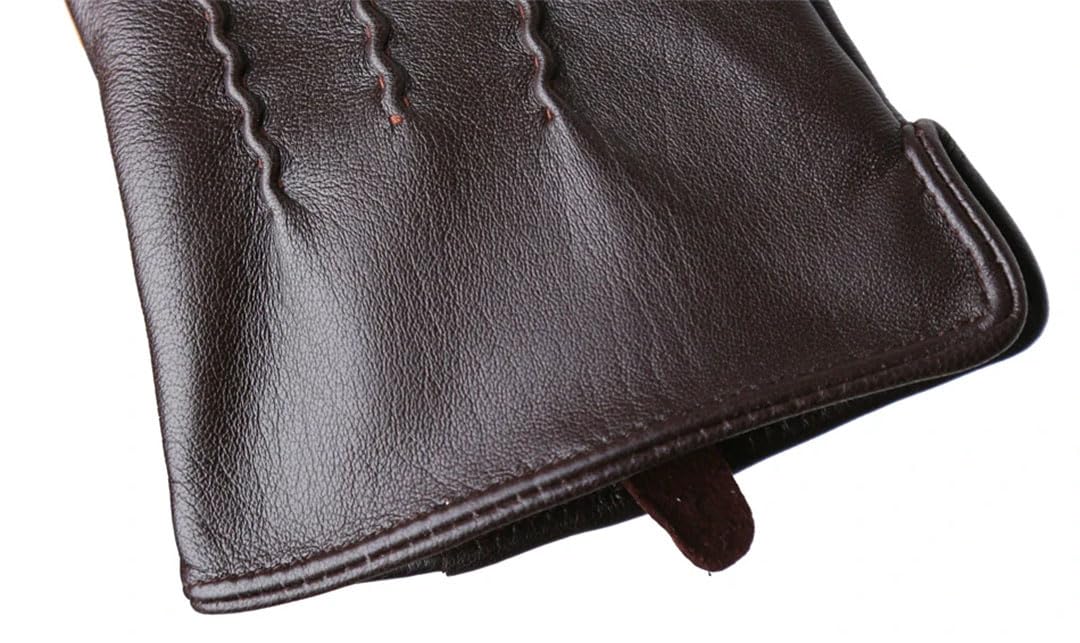 Damen Winter Lammfell Handschuhe Motorrad Fahren Lederhandschuhe Outdoor Einfache Lederhandschuhe Schwarz 9.5
