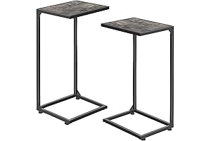 Covenient Under Couch Table Tray - Sofa C Shaped End Table Set