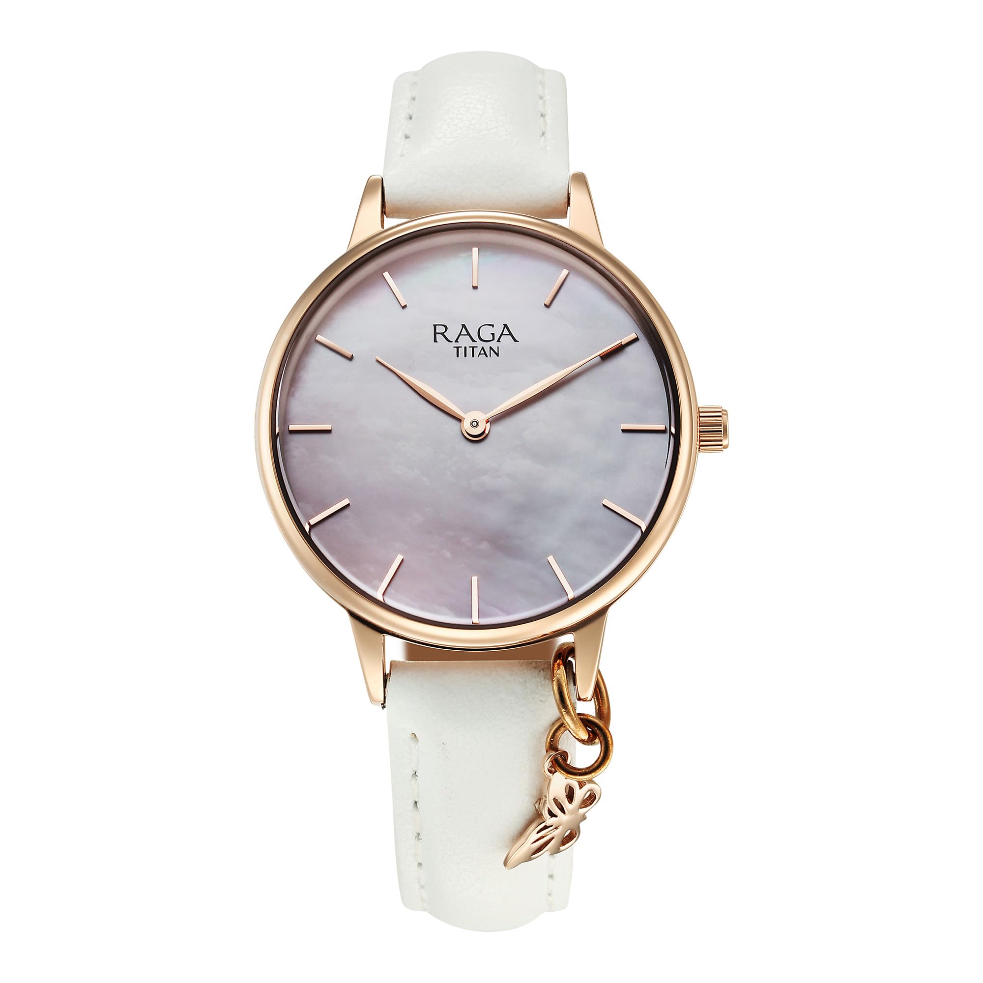 Titan Leather Analog Purple Mop Dial Womens Watch-95274Wl03, Band Color:White (B0DGGMM9C8) Amazon Price History, Amazon Price Tracker