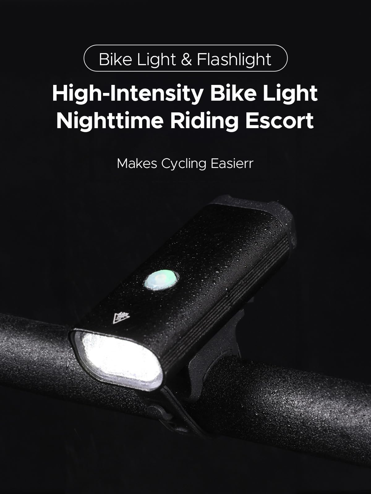 ENGWE Luci Bici Tweeter Luce Bici, Batteria Ricaricabile da 1200mAh USB, Impermeabile per Esterni, Oscuramento a 3 Velocità, Luci per Esterni Multifunzionali