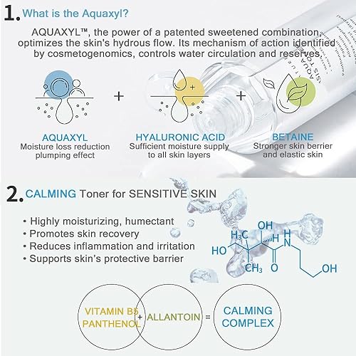 Miniatura 5 de S Nature Toner, S Nature Aqua Oasis Toner 10.1 fl oz + 10.1 fl oz  20.28 fl oz, S Nature Premium Cotton Pad 60 unidades, fabricado en Corea, juego