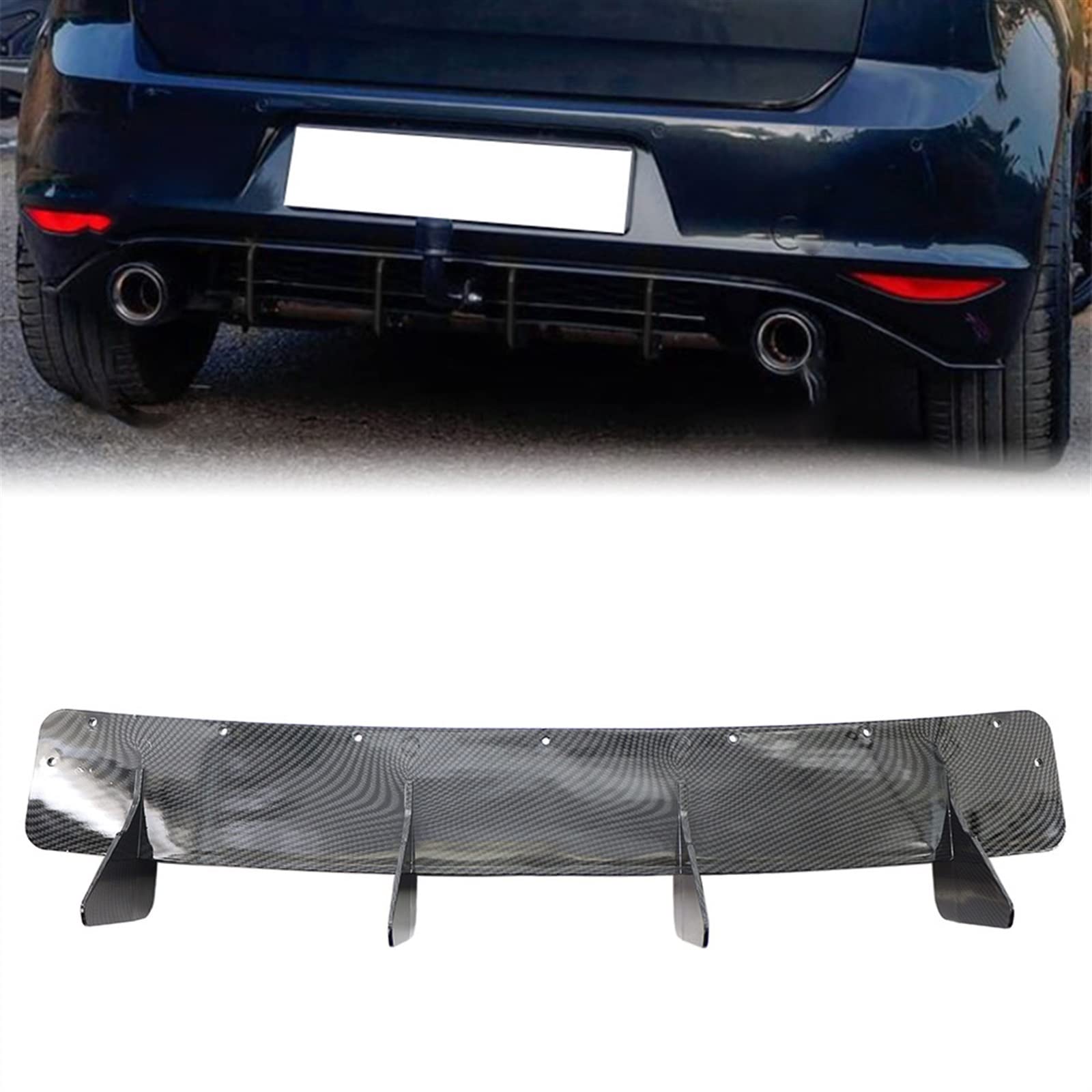 Diffuseur de lèvre de pare-chocs arrière pour Golf MK7 GTI look sport sur route
