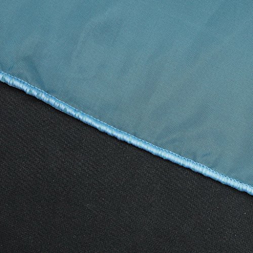 ESLIR Curtains with Tabs Window Curtain Transparent Voile Blue W x H 140 x 225 cm 1 Piece, W 55.1" x L 88.6" (1 Panels) - Image 3