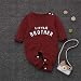 Body Bebe Manga Larga/Manga Corta Frases Little Brother Bodies Recien Nacido Invierno...