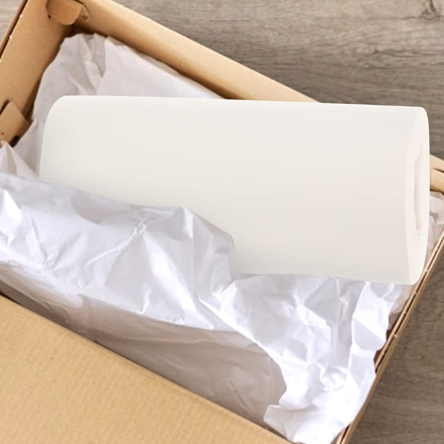 EXCEART 1roll Solid White Wrapping Paper Roll for DIY Arts Crafts Shoe Packing Wrapping and Packaging Durable Tissue Paper for Easy Cutting and Convenient Use
