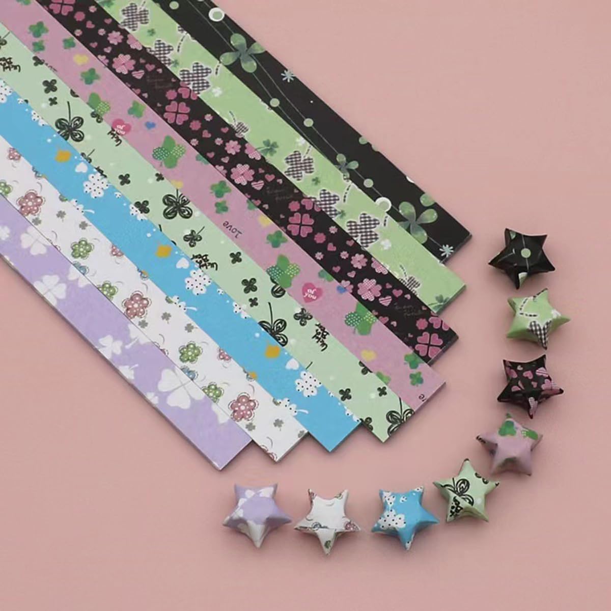 String Of Paper Stars Snapklik.com : Origami Paper Stars, Colorful Handcraft Origami Lucky ...