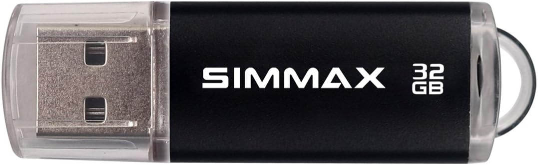 SIMMAX Flash Drive 5 Pack 32GB USB 2.0 Flash Drives Thumb Drive Memory Stick Pen Drive with Led Indicator (Blue Green Black Red Purple)